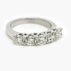 9ct White Gold 5-Stone Diamond Half Eternity Ring - Jordans Jewellers