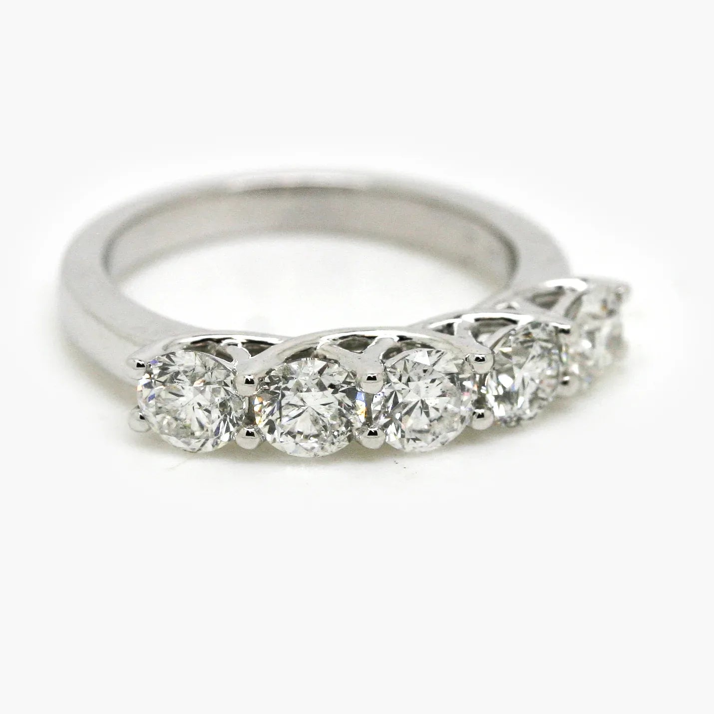 9ct White Gold 5-Stone Diamond Half Eternity Ring - Jordans Jewellers