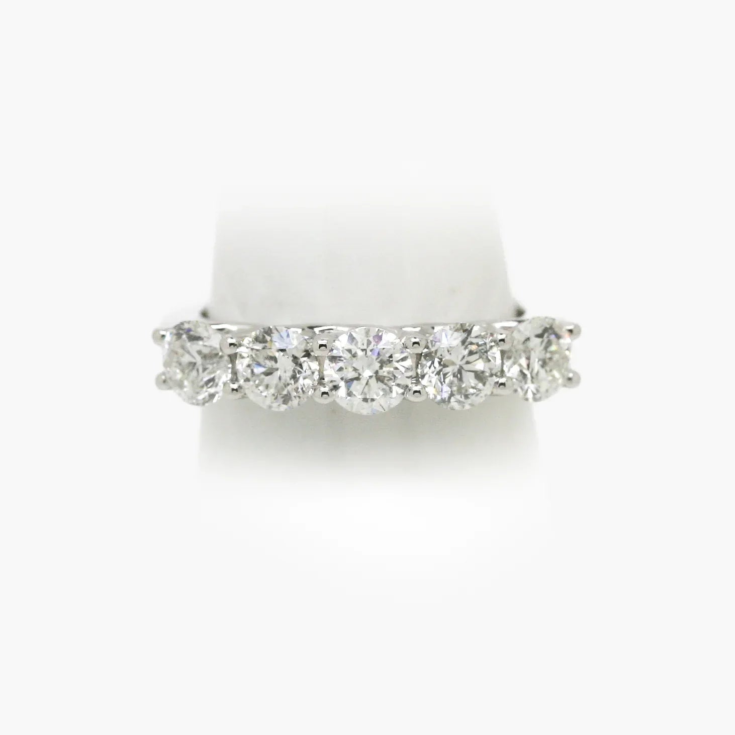 9ct White Gold 5-Stone Diamond Half Eternity Ring - Jordans Jewellers