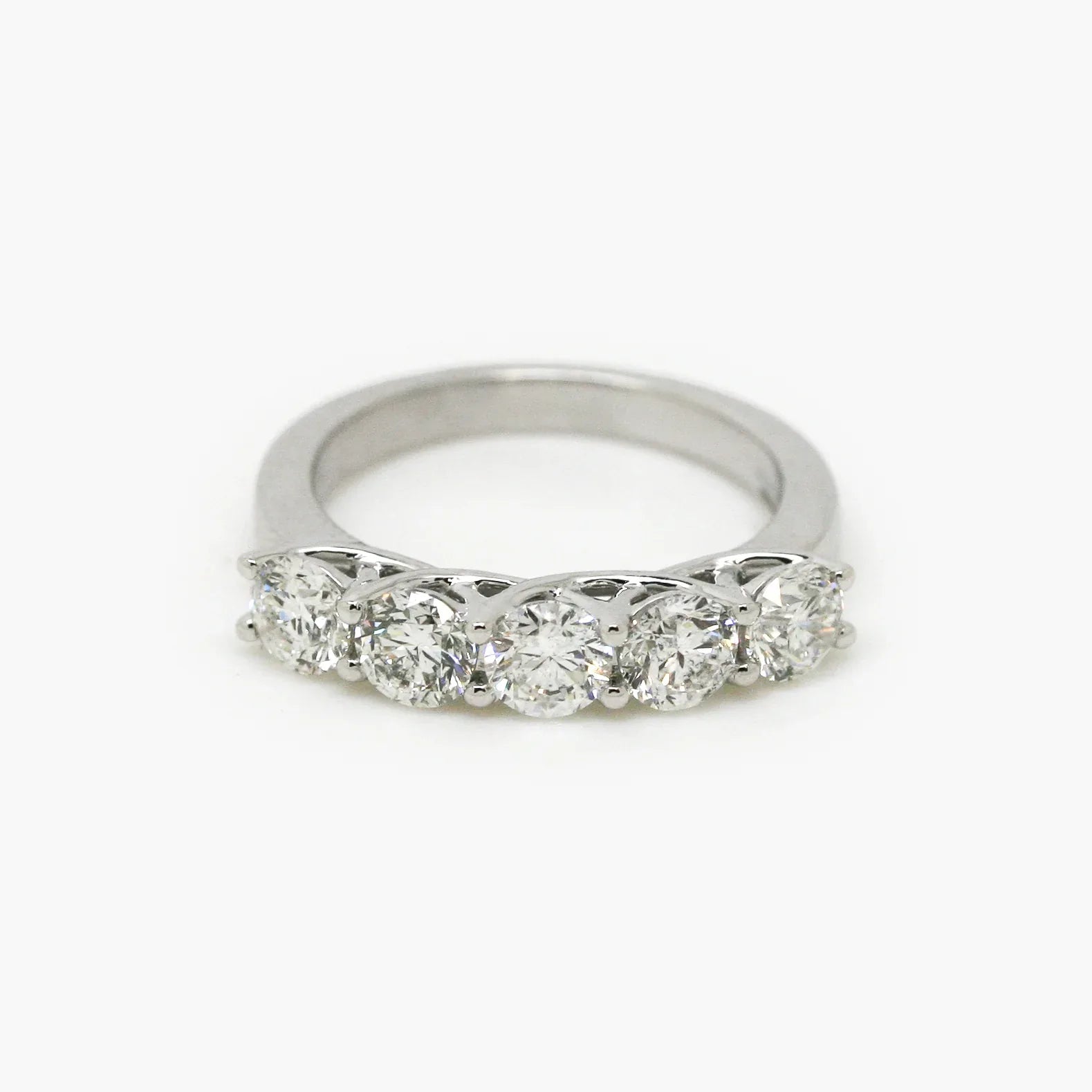 9ct White Gold 5-Stone Diamond Half Eternity Ring - Jordans Jewellers