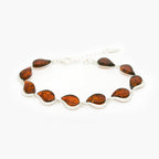 Silver Amber Tear Drop Bracelet - Jordans Jewellers