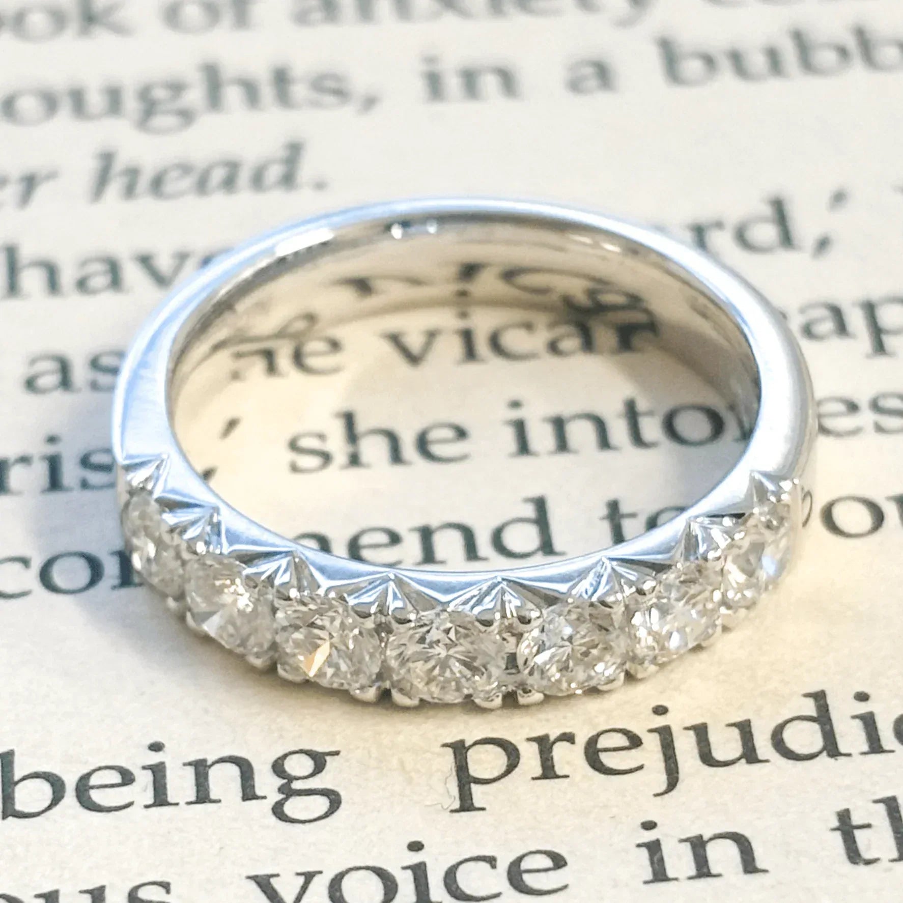 NEW 18 Carat White Gold Seven Stone Diamond Ring - Jordans Jewellers