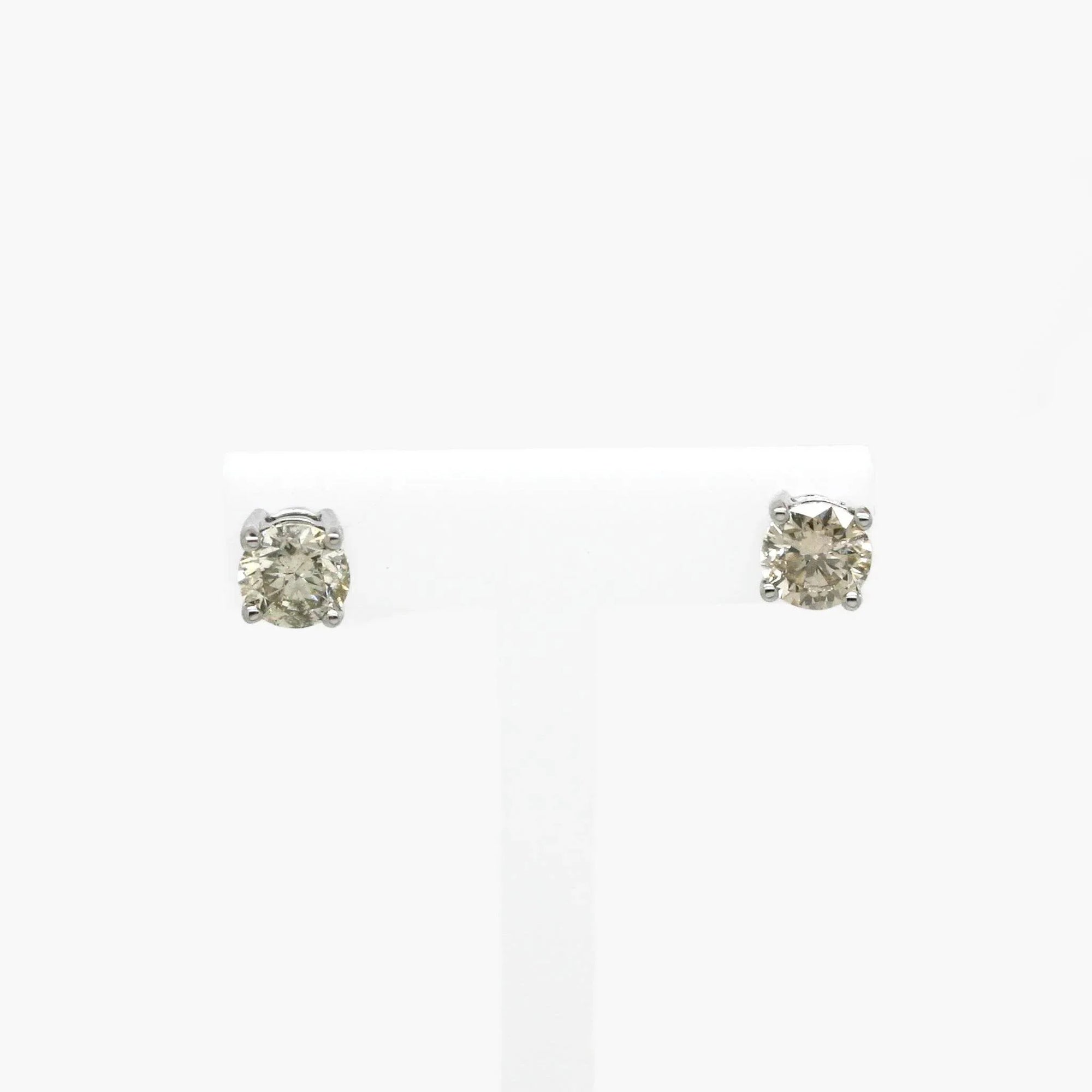 1.05ct Diamond Stud Earrings in 18ct White Gold - Jordans Jewellers