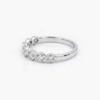 18ct White Gold 0.38ct Diamond 7-Stone Twist Half Eternity Ring