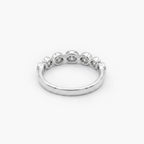 18ct White Gold 0.38ct Diamond 7-Stone Twist Half Eternity Ring