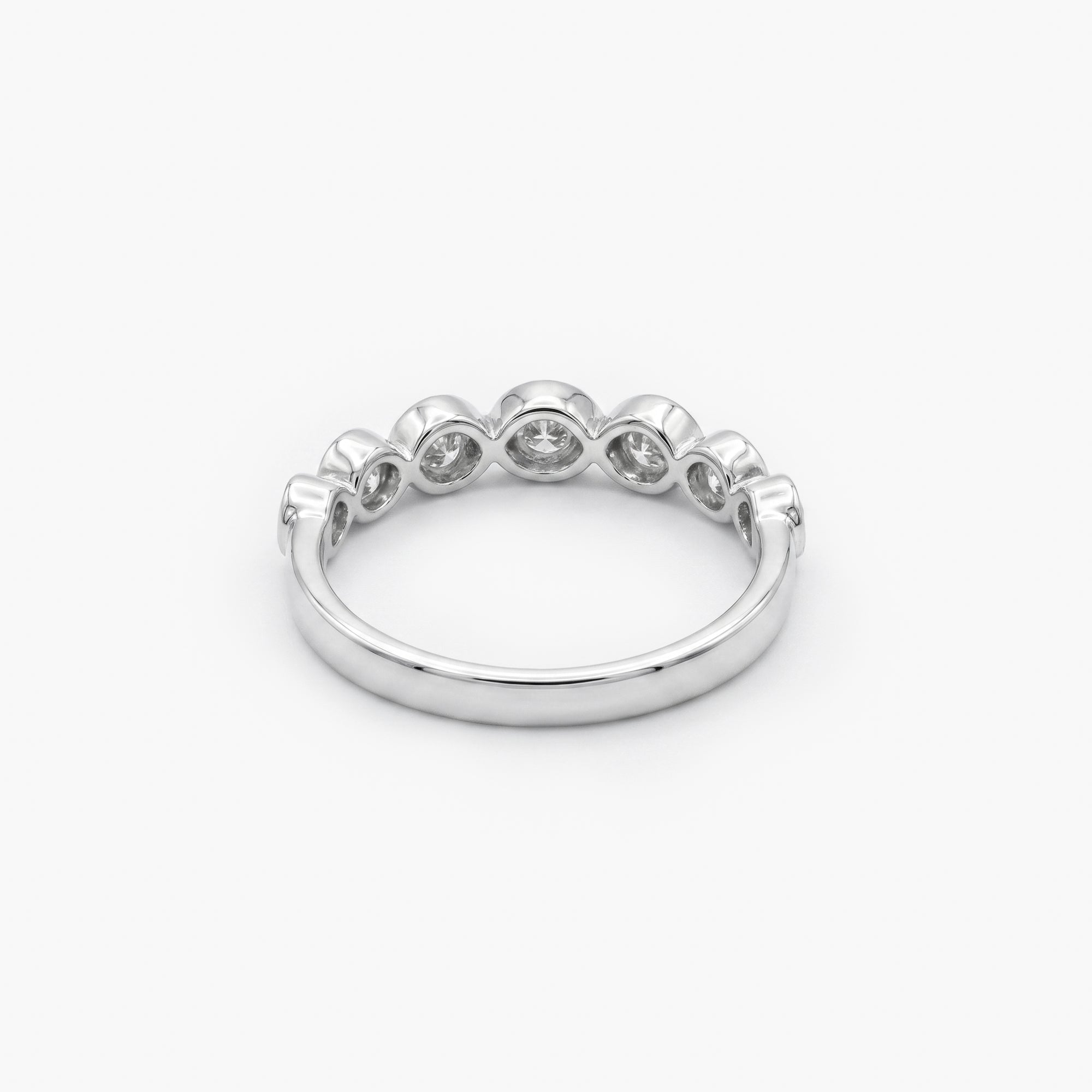 18ct White Gold 0.38ct Diamond 7-Stone Twist Half Eternity Ring