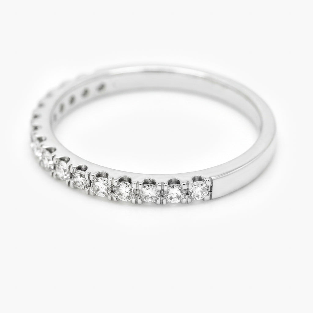 9ct White Gold 0.35ct Diamond Half Eternity Ring