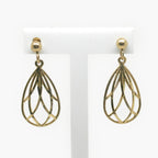 9 Carat Gold Decorative Teardrop Earrings - Jordans Jewellers