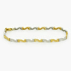 9ct Gold Bi-Colour Z Bracelet - Jordans Jewellers