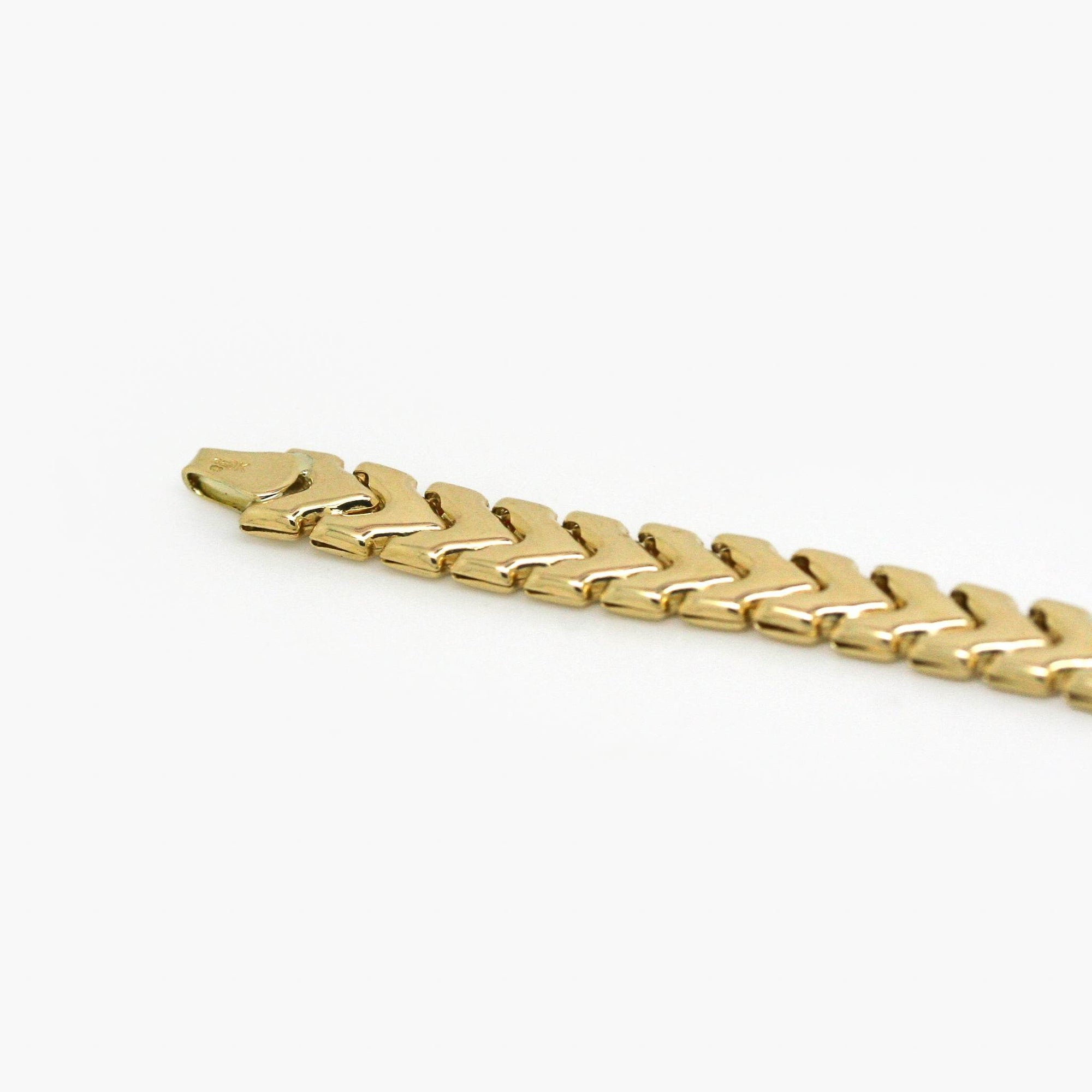 9ct Yellow Gold Chevron Bracelet - Jordans Jewellers