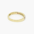 9ct Mixed Gold Ruby & Diamond Half Eternity Ring - Jordans Jewellers