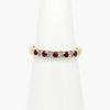 9ct Mixed Gold Ruby & Diamond Half Eternity Ring - Jordans Jewellers
