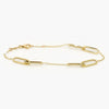 9ct yellow gold double oval link bracelet