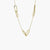 9ct yellow gold double oval link necklace hanging down