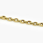 9ct Yellow Gold Single & Double Oval Links Bracelet - 7" - Jordans Jewellers