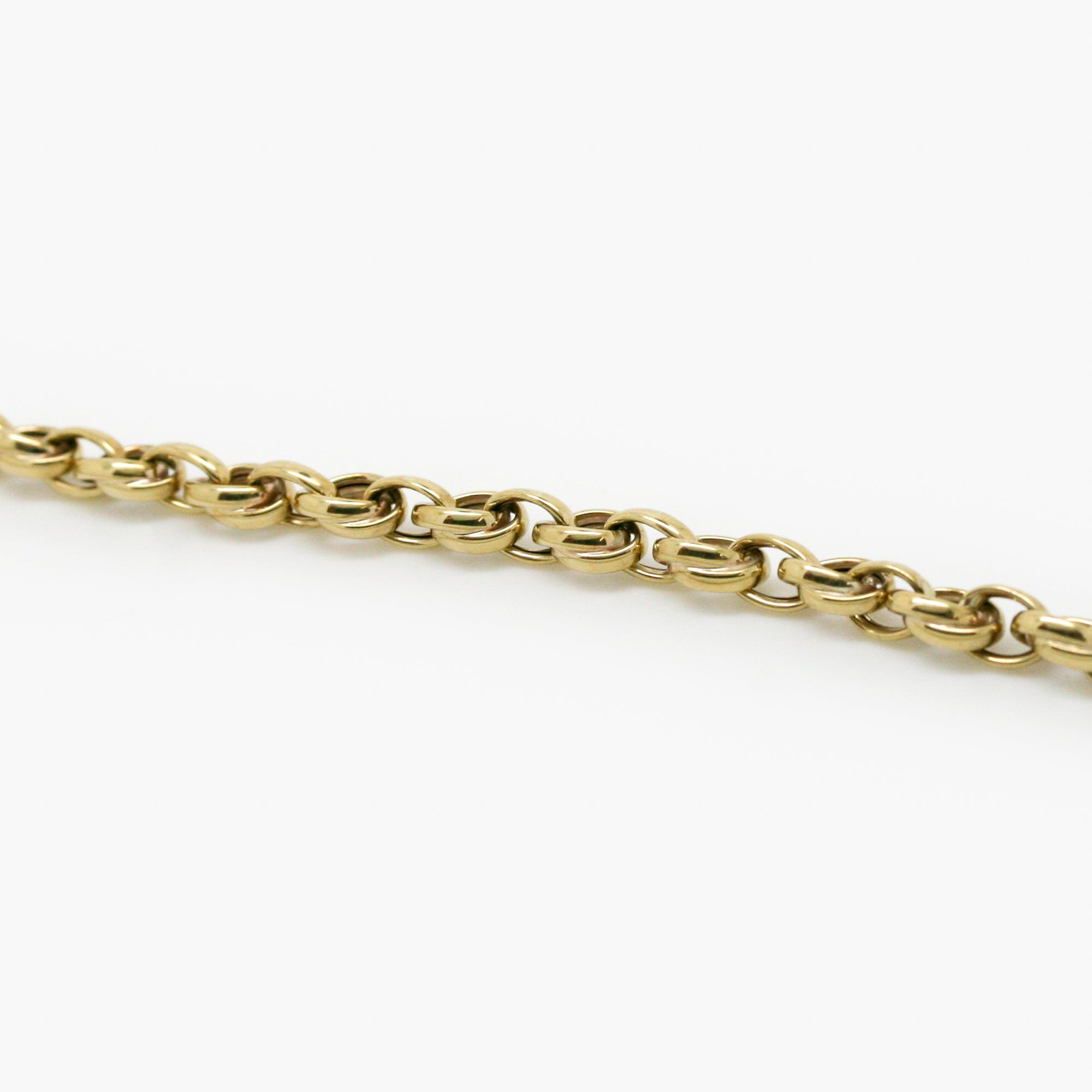 9ct Yellow Gold Single & Double Oval Links Necklace - 18" - Jordans Jewellers