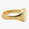 9 Carat Gold signet ring close up shot 