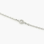 9ct White Gold Diamond Station Necklace - Jordans Jewellers