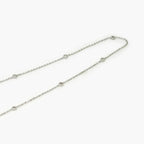 9ct White Gold Diamond Station Necklace - Jordans Jewellers