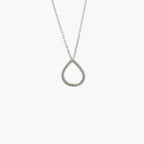 Pear Shaped Diamond Necklace in 9ct White Gold - Jordans Jewellers