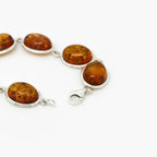 Silver & Amber Ovals Bracelet - Jordans Jewellers