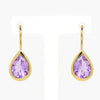 NEW Gold Plated Silver Amethyst Hook Earrings