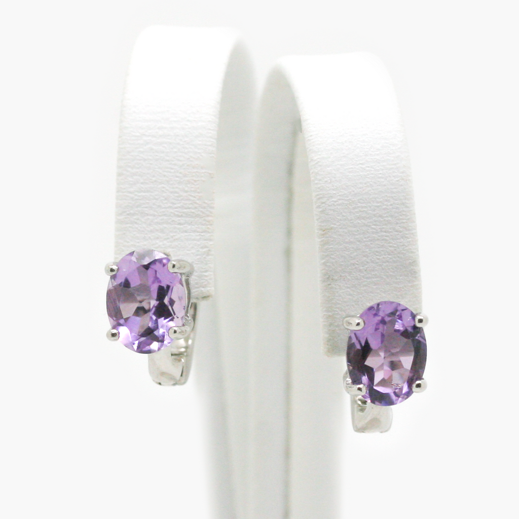 NEW Silver Amethyst Earrings