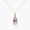 NEW 9 Carat Yellow Gold Amethyst Pendant Necklace