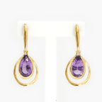 NEW 9 Carat Yellow Gold Amethyst Earrings - Jordans Jewellers