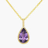 NEW Silver & Gold Plated Amethyst Necklace