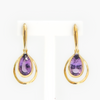 NEW 9 Carat Yellow Gold Amethyst Earrings