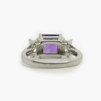NEW 9 Carat White Gold Amethyst & Cubic Zirconia Ring - Jordans Jewellers
