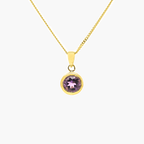 NEW 9 Carat Yellow Gold Amethyst Pendant - Jordans Jewellers