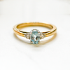 NEW 9 Carat Gold Aquamarine & Diamond Ring