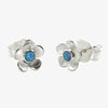 NEW Silver Flower Stud with Blue Opalite