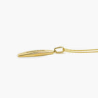 NEW 9ct Yellow Gold CZ Bar Pendant Necklace - Jordans Jewellers