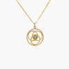 9 Carat Yellow Gold Blue Topaz Pendant Necklace