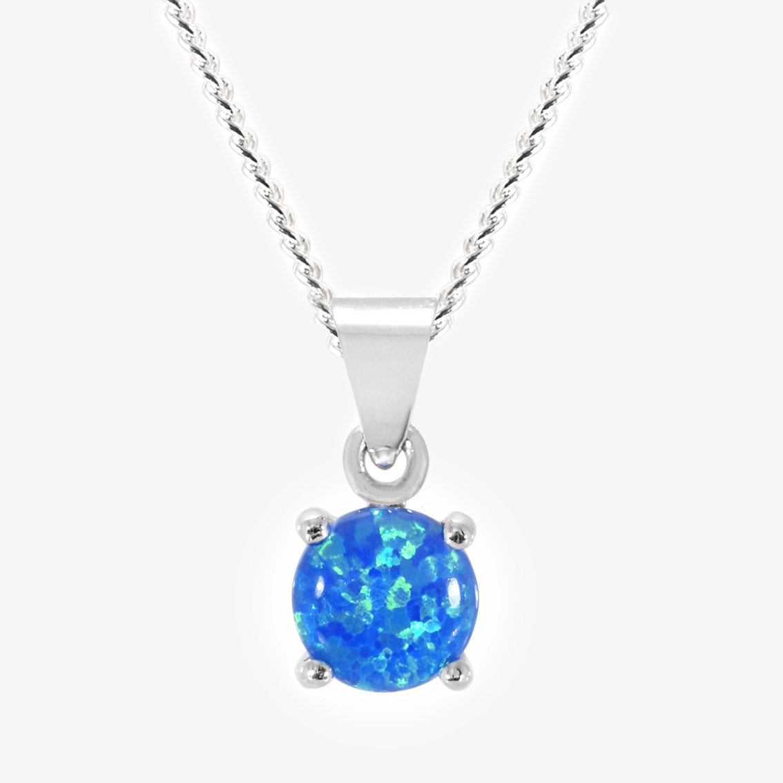 NEW Blue Created Opal Necklace - Jordans Jewellers