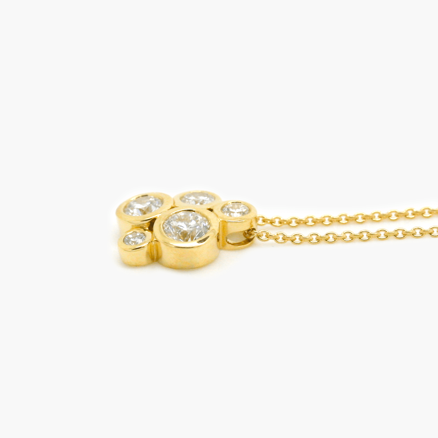 NEW 18ct Yellow Gold Diamond Bubble Necklace - Jordans Jewellers