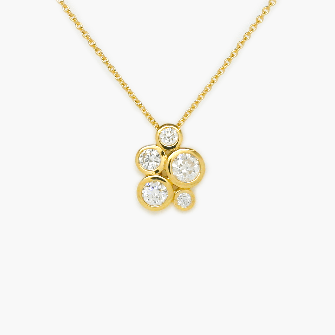 NEW 18ct Yellow Gold Diamond Bubble Necklace - Jordans Jewellers