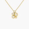 NEW 18ct Yellow Gold Diamond Bubble Necklace