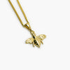 Yellow Gold Bumble Bee Pendant Necklace