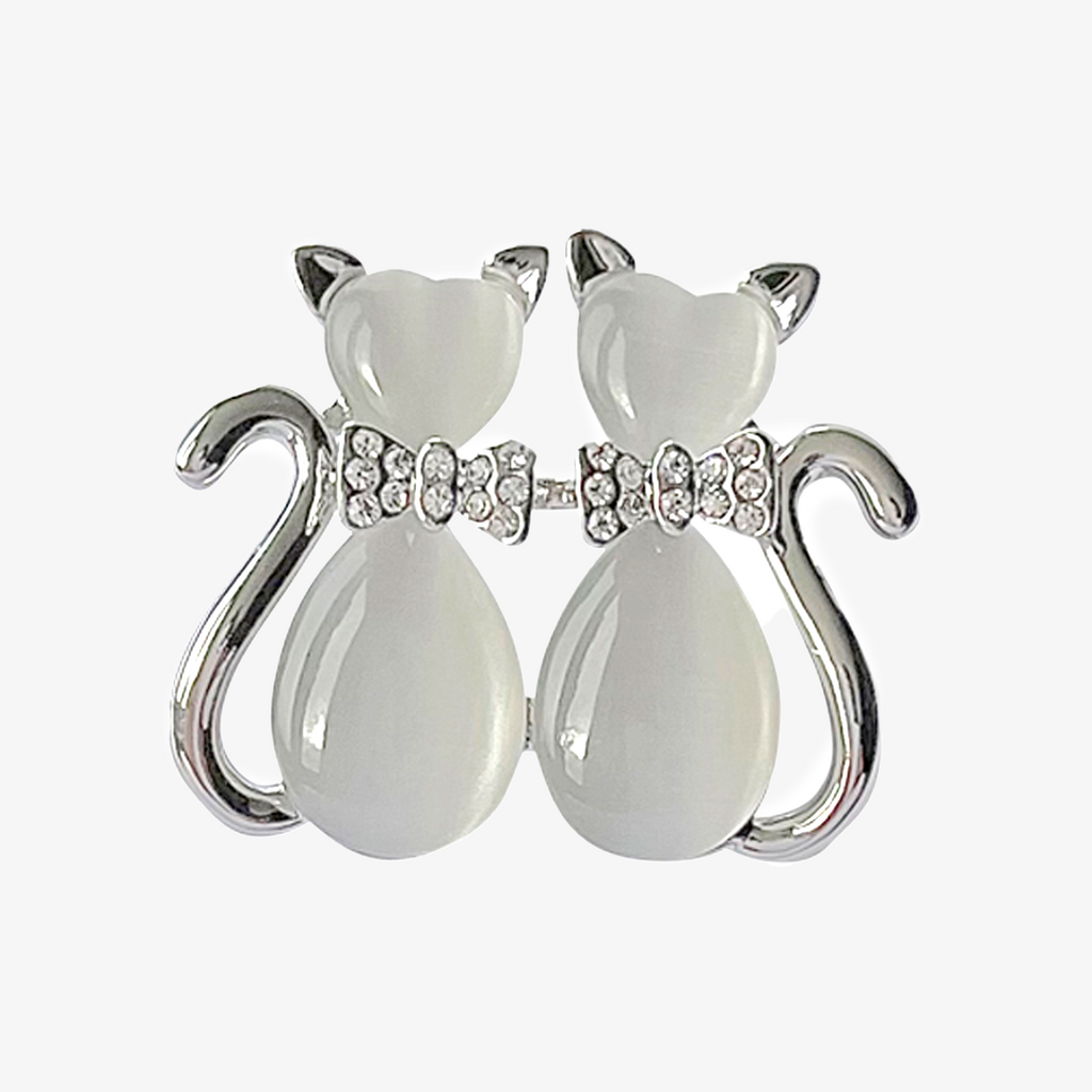 NEW Double Cat Brooch
