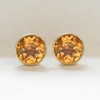 NEW 9 Carat Yellow Gold Citrine Round Earrings