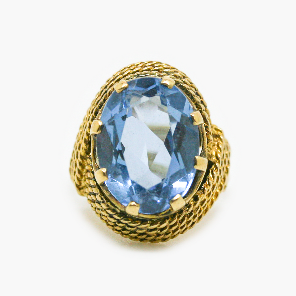 Blue Topaz 9 Carat Gold Ring