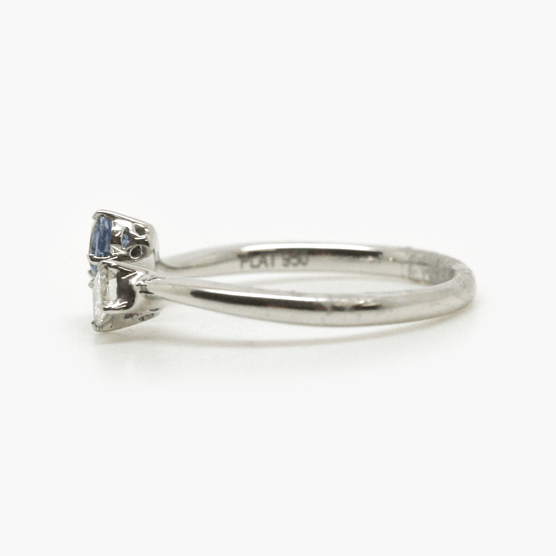 NEW Toi et Moi Blue Sapphire and Diamond Platinum Ring - Jordans Jewellers