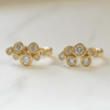 9 carat yellow gold bubble earrings