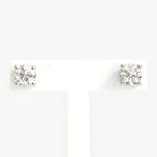NEW 18 Carat White Gold Diamond Solitaire Earrings - Jordans Jewellers