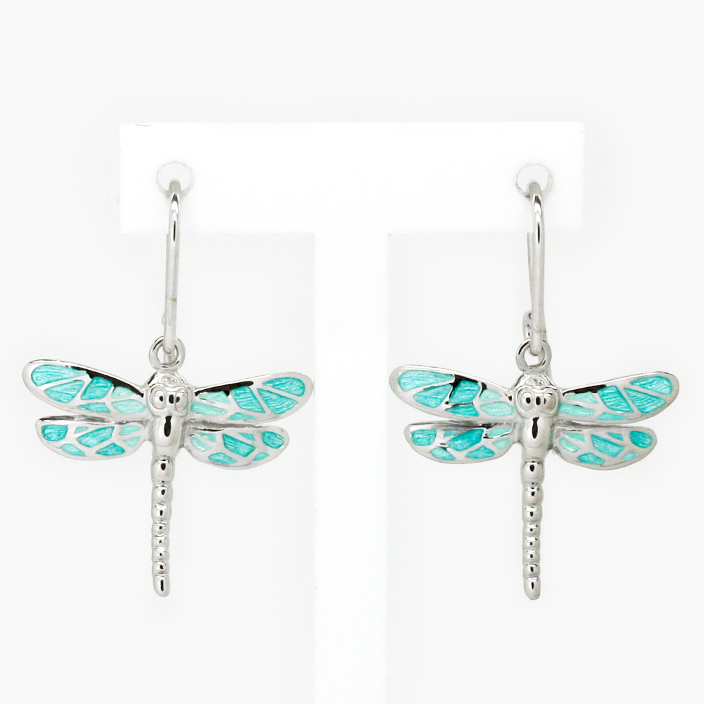 NEW Blue & Green Dragonfly Earrings