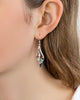 NEW Organic Silver Drop Earrings with Blue Topaz and Iolite